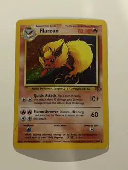 Flareon 3/64 Holo Jungle 1999 Limited Pokemon - Image 1