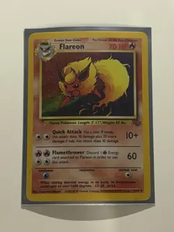Flareon 3/64 Holo Jungle 1999 Limited Pokemon - Image 2