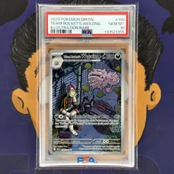 💎PSA 10 GEM MINT 2025 Pokemon Destined Rivals TEAM ROCKET'S WEEZING #199 IR - Image 2