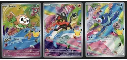 Pokemon TCG First Partner Illustration Collection Rowlet 43 Litten 44 Popplio 45 - Image 1
