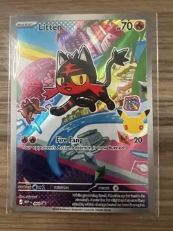 Pokemon TCG First Partner Illustration Collection Popplio 45 Litten 44 Rowlet 43 - Image 3