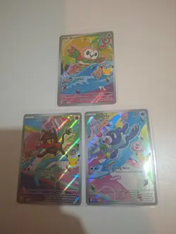 Pokemon TCG First Partner Illustration Collection Rowlet 43 Litten 44 Popplio 45 - Image 1