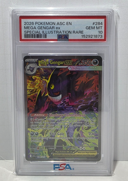 Pokemon 2026 Mega Gengar ex 284/217 SIR Ascended Heroes GEM MINT PSA 10 - Image 1