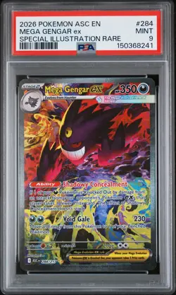 2026 POKEMON ASC EN-ASCENDED HEROES #284 MEGA GENGAR EX PSA 9 - Image 1