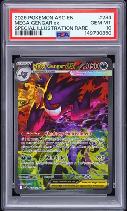 2026 POKEMON ASC EN-ASCENDED HEROES #284 MEGA GENGAR EX PSA 10 - Image 1