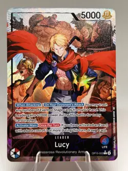 One Piece TCG OP15-002 Lucy Alt Art Leader Adventure on KAMI's Island English - Image 1