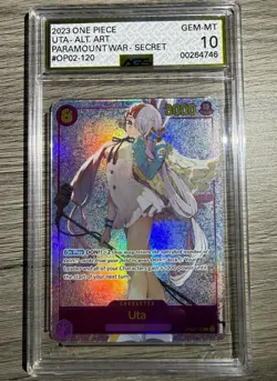 2023 One Piece Paramount War English UTA Sec Alt Art # OP02-120 Pristine AGS 10 - Image 1