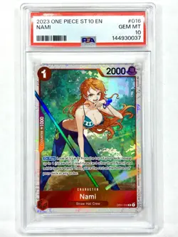 Nami #OP01-016 PSA 10 - One Piece: The Three Captains 2023 - Image 1