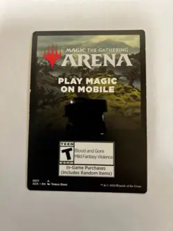 MTG Best Player Mobile Arena ACR Insert Promo Card Magic The Gathering # 5 / 71 - Image 2