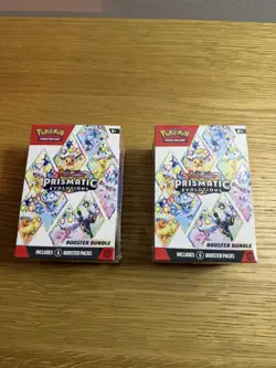 Pokemon TCG 2x Prismatic Evolutions Booster Bundle , 4x Tins New & Sealed - Image 2