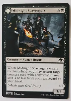MTG Magic The Gathering Card Midnight Scavengers Creature Human Rogue Black EMN - Image 1