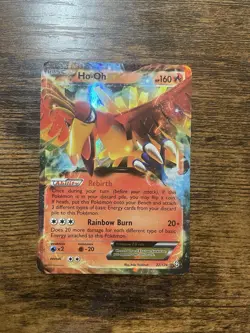 Pokemon TCG Ho-Oh EX Dragons Exalted 22/124 Full Art Holo 160 HP Ultra Rare Card - Image 1