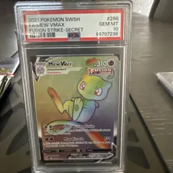 Pokemon Card PSA 10 Gem Mint Mew Vmax Fusion Strike 2021 Holo 268/264 - Image 1