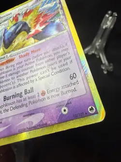 Typhlosion Delta Species Reverse Holo EX Dragon Frontiers Card 12/101 Damaged HP - Image 2