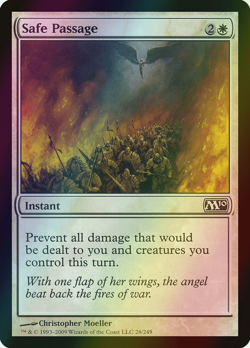MTG Safe Passage Foil ** Magic 2010 ** English (MP) - Image 1