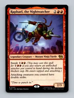 Raphael, the Nightwatcher Teenage Mutant Ninja Turtles Non-Foil MTG NM - Image 1