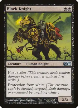 4x Black Knight - Magic 2011 (M11) - NM - Italian - OOP MTG - Image 3