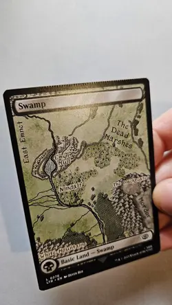 MTG Misprint Crimped Swamp 276 Lord of the Rings NM - Image 1