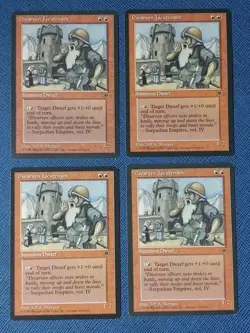 MTG 4x Dwarven Lieutenant x4 LP Fallen Empires Magic Playset - Image 1