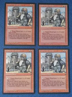 MTG 4x Dwarven Lieutenant x4 LP Fallen Empires Magic Playset - Image 2