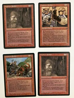 Dwarven Soldier (4) Mixed Art Fallen Empires NM MTG Magic the Gathering - Image 2