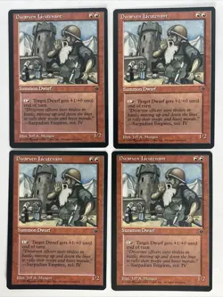 4X - Dwarven Lieutenant - MTG - Fallen Empires (FEM) - Image 1