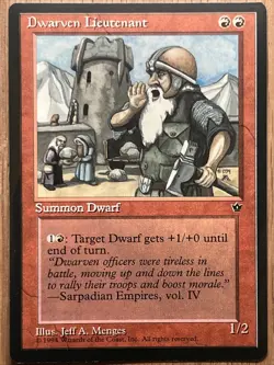 4X - Dwarven Lieutenant - MTG - Fallen Empires (FEM) - Image 2