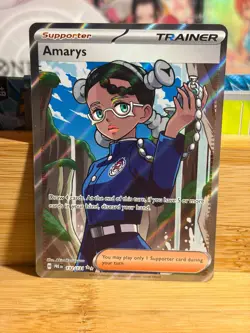 AMARYS 132/131 Prismatic Evolutions Full Art Holo Rare Trainer Pokemon TCG NM - Image 1