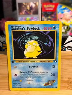 SABRINA'S PSYDUCK 99/132 Gym Challenge C 1st Edition Pokemon TCG MP - Image 1