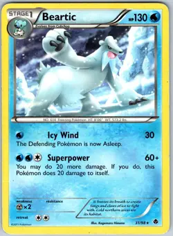 Beartic 31/98 Rare Emerging Powers Pokemon MP - Image 1