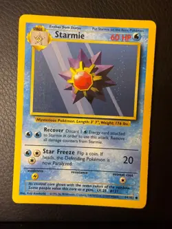 HP Base Set Unlimited Starmie 64/102 Common Pokemon - Image 1