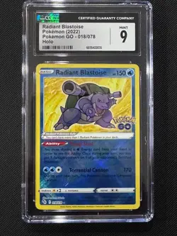 Radiant Blastoise 018/078 Pokemon GO Holo - Image 1