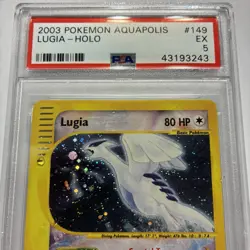 2003 Secret Rare Vintage Pokemon Aquapolis Lugia 149/147 Holo PSA 5 - e-series - Image 2