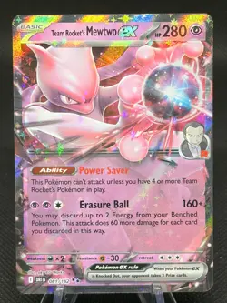 Team Rocket's Mewtwo ex Double Rare 81/182 Pokemon Destined Rivals - NM - Image 1
