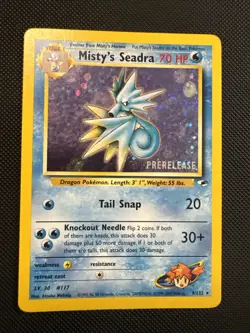 Misty's Seadra (Prerelease) 009/132 Wotc Promo Holo Pokemon S359 - Image 2