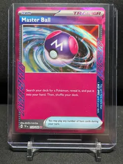 Master Ball 153/162 ACE SPEC Holo Rare Pokemon 2024 Temporal Forces NM - Image 1