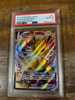 POKEMON 2021 Evolving Skies Full Art JOLTEON Vmax #051 PSA 10 Gem Mint RARE - Image 1