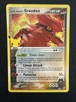Team Magma's Groudon 9/95 Celebrations: Classic Collection Holo Pokemon - Image 1