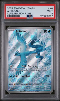 2025 POKEMON JTG EN-JOURNEY TOGETHER ILLUSTRATION RARE #161 ARTICUNO PSA 9 - Image 1