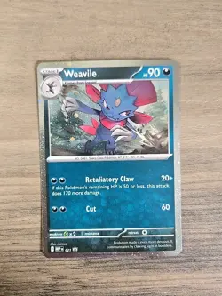Pokemon TCG Weavile MEP 021 Black Star Cosmo Holo Promo NM - Image 1