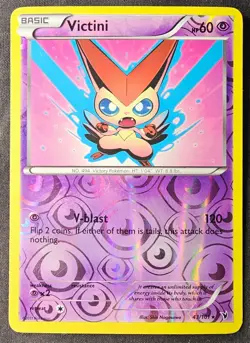 Pokemon TCG Victini Rare Reverse Holo Noble Victories Basic 43/101 60 HP V-blast - Image 1