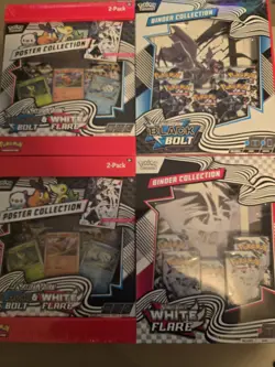 Pokemon Black Bolt and White Flare Binder + Poster Collection Sam's Club Bundles - Image 1