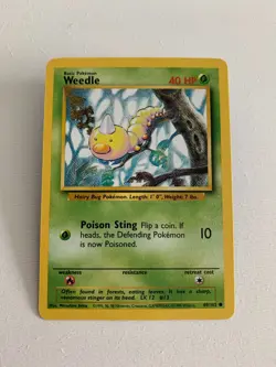 POKEMON WEEDLE BASE SET 69/ 102, WOTC. 1999. - Image 1