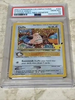 Cleffa (Neo Genesis) Pokemon Celebrations Classic Collection PSA 10 GEM MT - Image 1