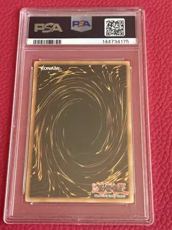 2002 Yu-Gi-Oh Dark Magician LOB-005 Legend of Blue Eyes PSA 9 Mint - Image 2