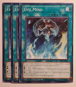 Yugioh x3 Evil Mind LDS3-EN037 Common 1st Edition - Image 1