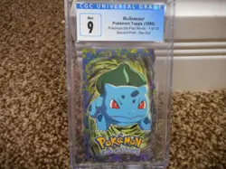 Bulbasaur cgc 9 MINT Pokemon First Movie Die-Cut 1 of 12 Second Print 1999 psa - Image 1