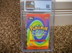 Bulbasaur cgc 9 MINT Pokemon First Movie Die-Cut 1 of 12 Second Print 1999 psa - Image 4