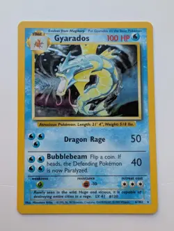 Pokemon Gyarados Base Set Unlimited Holo Rare Card 6/102 NM Near Mint - Image 1