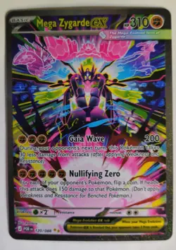 Mega Zygarde EX Perfect Order SIR 120/088 Pokemon Card TCG Near Mint - Image 1